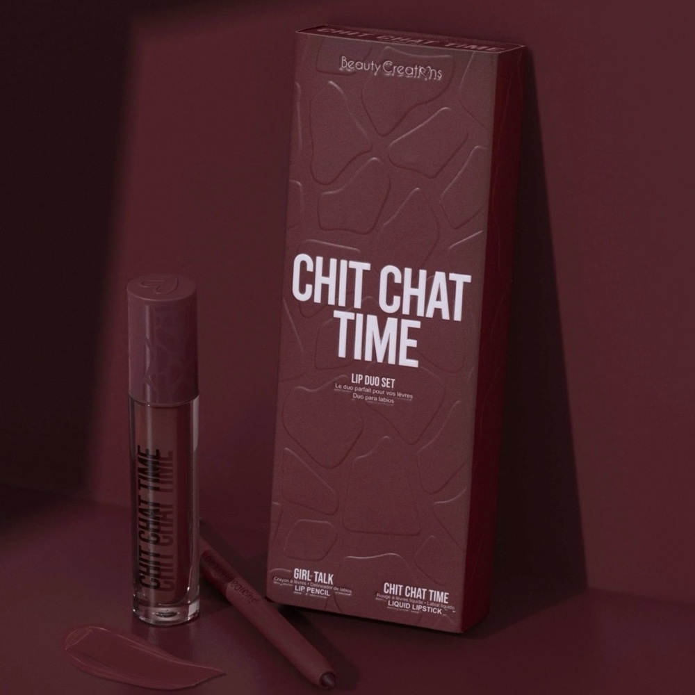 Beauty Creations Chit Chat Time Lip Duo Set in Deep Mauve